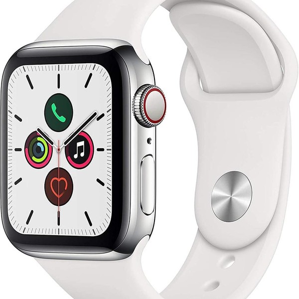 Apple Watch Series 5 44mm - Unlocked, Silver, A2095 Cellular, Stainless Steel