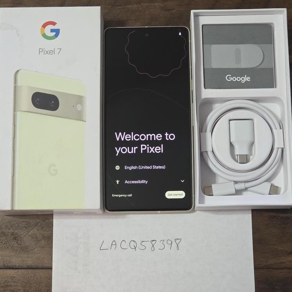 Google Pixel 7 - Verizon, 128 GB, Lemongrass, 8 GB, GQML3, mmWave 5G