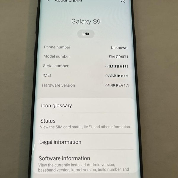 Samsung Galaxy S9 - Spectrum, 64 GB, Blue, SM-G960U