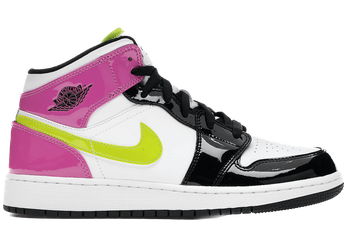Jordan 1 Mid White Black Cyber Pink (GS) for sale