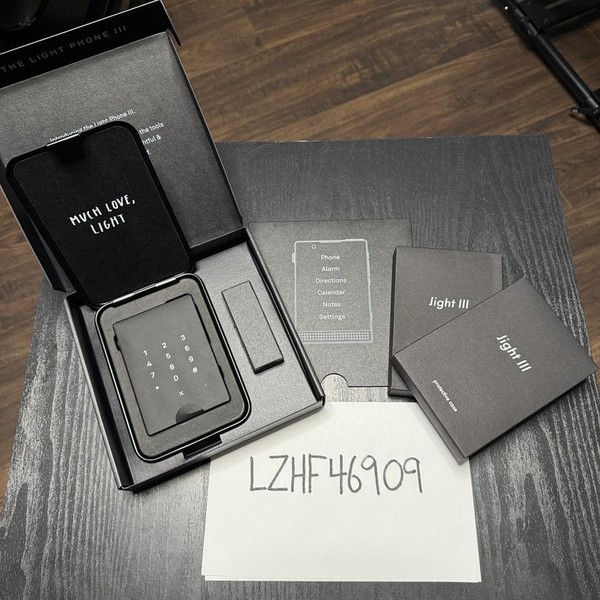 Light Phone 3 - Unlocked, 128 GB, Black, 6 GB