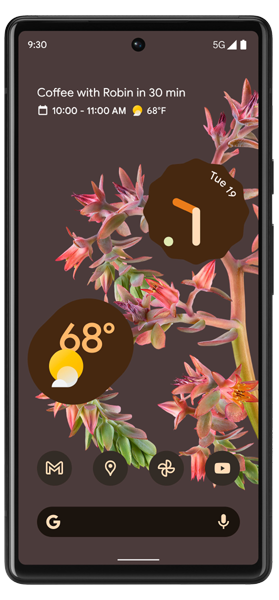 Google Pixel 6 - Unlocked, Black, 128 GB, 8 GB, GB7N6