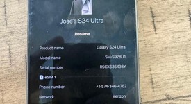 Good
													Samsung Galaxy S24 Ultra - Unlocked, Black, 256 GB, 12 GB, SM-S928U1, photo 1 of 4