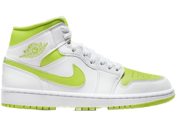 Jordan 1 Mid White Lime (Women's) for sale