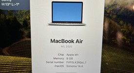 Good
													MacBook Air 2020 - 13" - Apple M1, Silver, 256 GB, 8 GB, photo 1 of 11