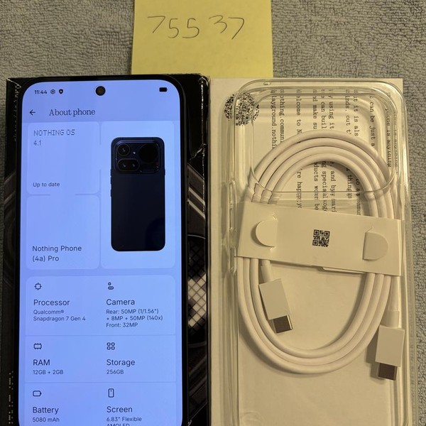 Nothing Phone (4a) Pro - Unlocked, 256 GB, Black, 12 GB