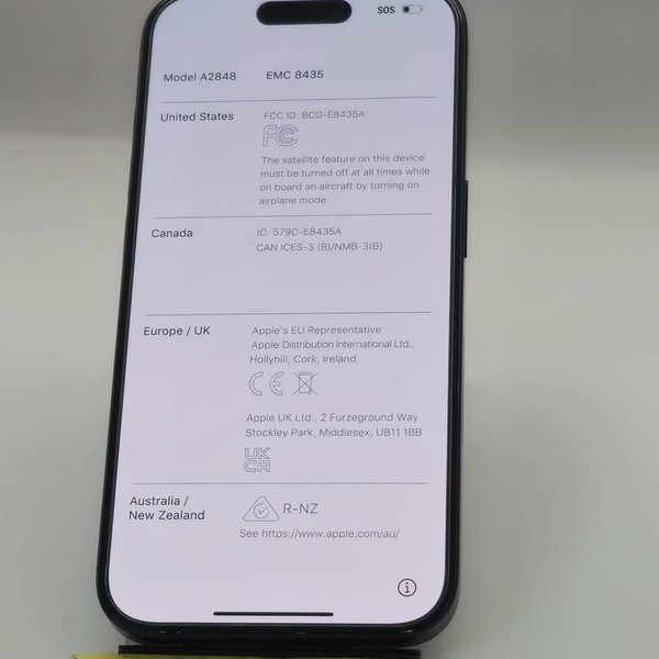 Apple iPhone 15 Pro - Unlocked, Blue, 128 GB, A2848