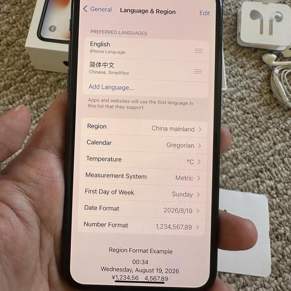 Apple iPhone X - T-Mobile, 256 GB, Gray, A1865