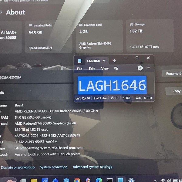 Asus ROG Flow Z13 (2025) GZ302 - 1 TB, Black, 64 GB, AMD Ryzen Ai Max+ Plus 395