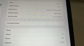 Good
													Apple iPad Air 5th Gen - Wi-Fi, Gray, 64 GB, A2588, photo 5 of 15