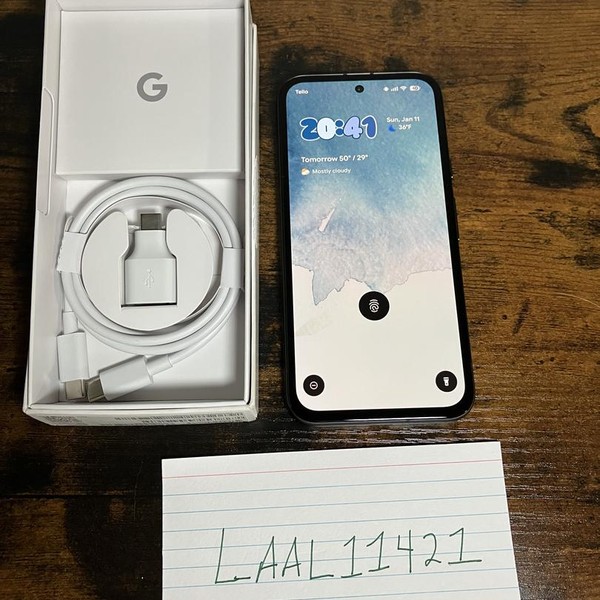 Google Pixel 8a - Unlocked, 128 GB, Obsidian, 8 GB, GKV4X, Sub-6 5G