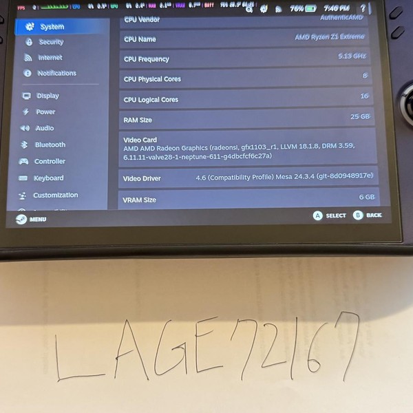 Lenovo Legion Go S - 1 TB, Purple, 32 GB, AMD Ryzen Z1 Extreme