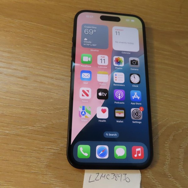 Apple iPhone 15 - Unlocked, 128 GB, Black, A2846