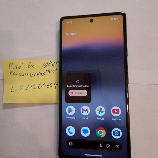 Google Pixel 6a - Verizon, Charcoal, 128 GB, 6 GB, GB62Z