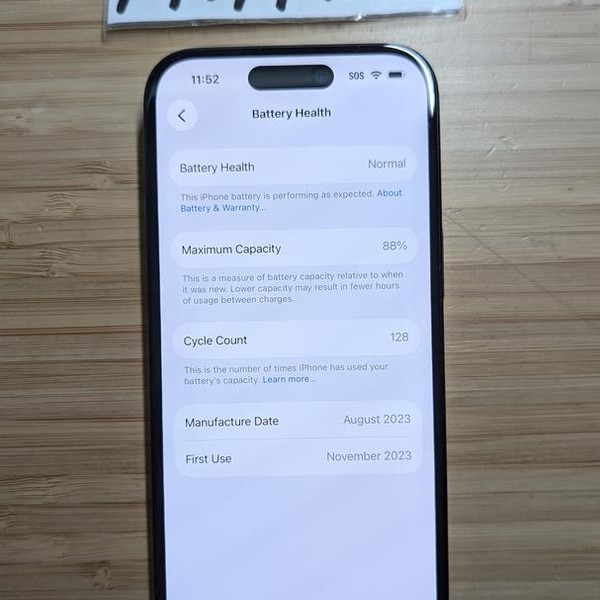 Apple iPhone 15 - Unlocked, 128 GB, Black, A2846