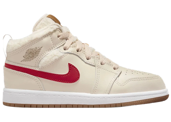 Jordan 1 Mid Utility Fleece Pearl White (PS) for sale