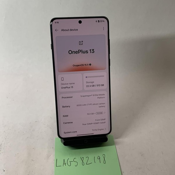OnePlus 13 - Unlocked, 512 GB, Black Eclipse, 16 GB
