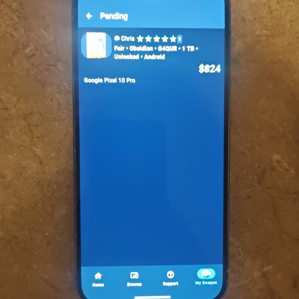 Google Pixel 10 Pro - Unlocked, 1 TB, Obsidian, G4QUR