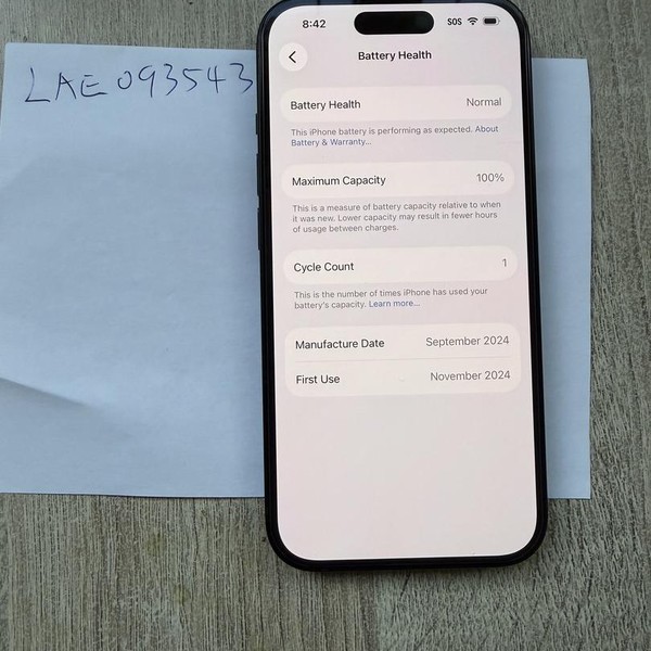 Apple iPhone 15 - AT&T, 128 GB, Black, A2846