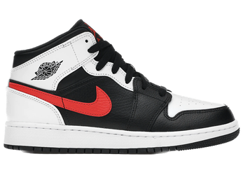 Jordan 1 Mid White Black Chile Red (GS) for sale