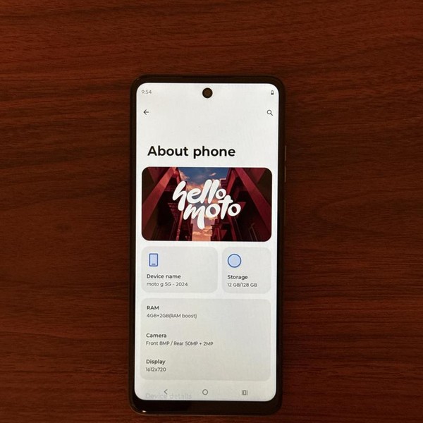 Moto G 5G (2024) - Unlocked, 128 GB, Green, 4 GB