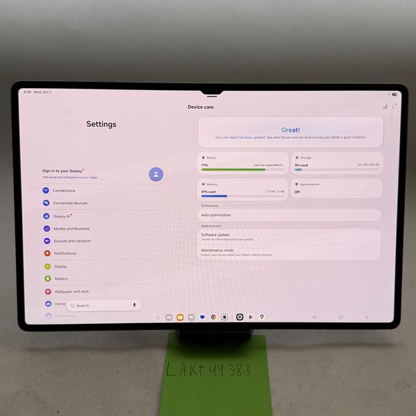 Samsung Galaxy Tab S10 Ultra - Wi-Fi, 256 GB, Moonstone Gray, 12 GB, SM-X920