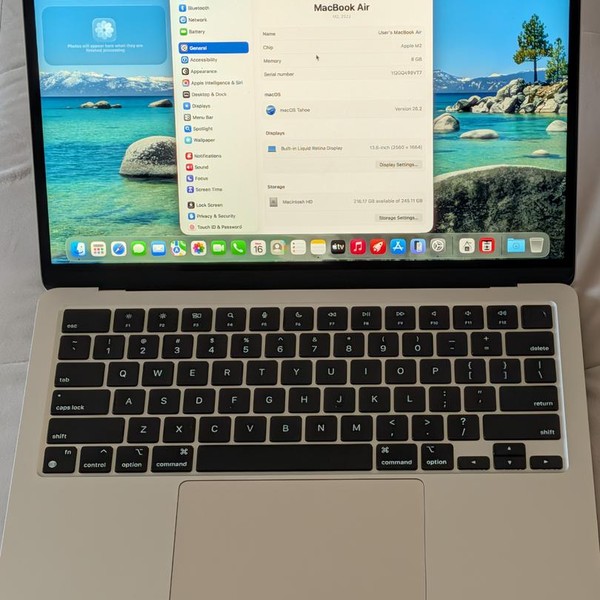 MacBook Air 2022 (M2) - 13 inch - 256 GB, Starlight, 8 GB, Apple M2