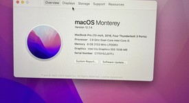 Good
													MacBook Pro 2016 (With Touch Bar) - 13" - Gray, 256 GB, 8 GB, photo 2 of 12