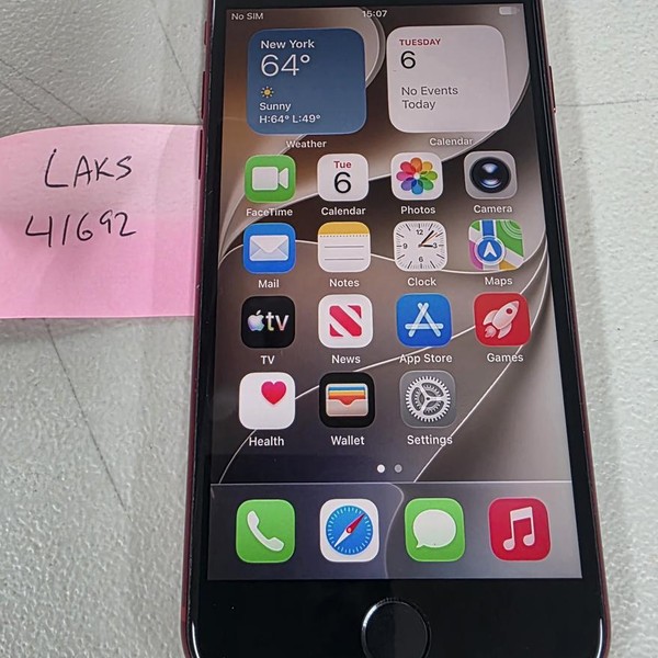 Apple iPhone SE 3rd Gen 2022 - Unlocked, 128 GB, Red, A2595
