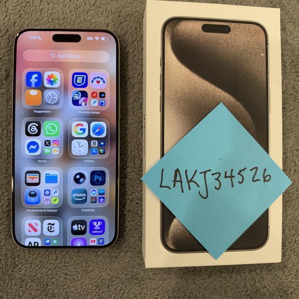 Apple iPhone 15 Pro Max - Unlocked, 1 TB, Natural, A2849