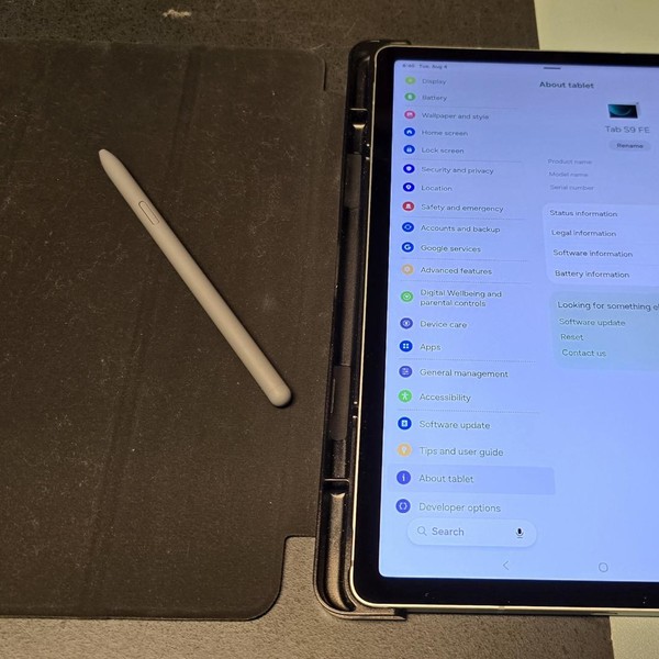 Samsung Galaxy Tab S9 FE - Wi-Fi, 256 GB, Silver, 8 GB