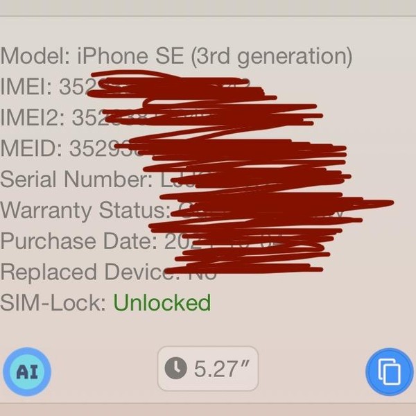 Apple iPhone SE 3rd Gen 2022 - Unlocked, 64 GB, Midnight, A2595