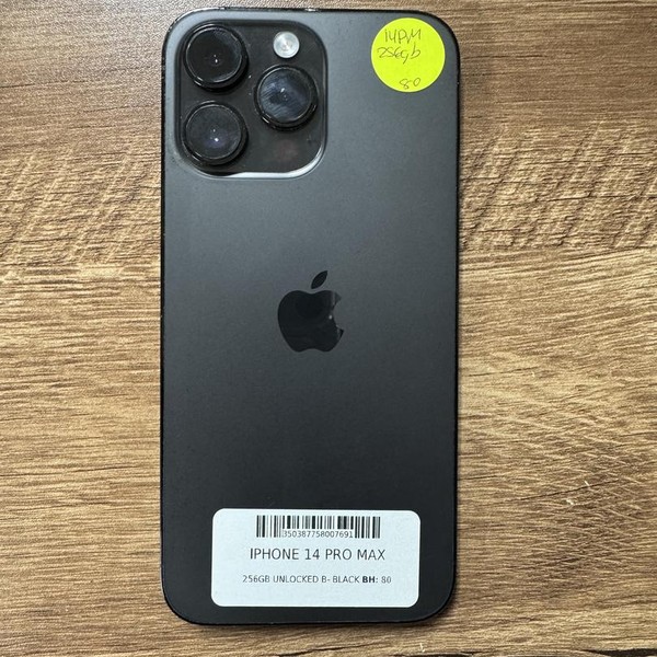 Apple iPhone 14 Pro Max - Unlocked, Black, 256 GB, A2651