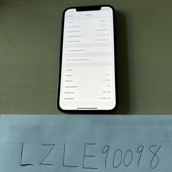 Apple iPhone 12 Pro - Unlocked, 256 GB, Pacific Blue, A2341