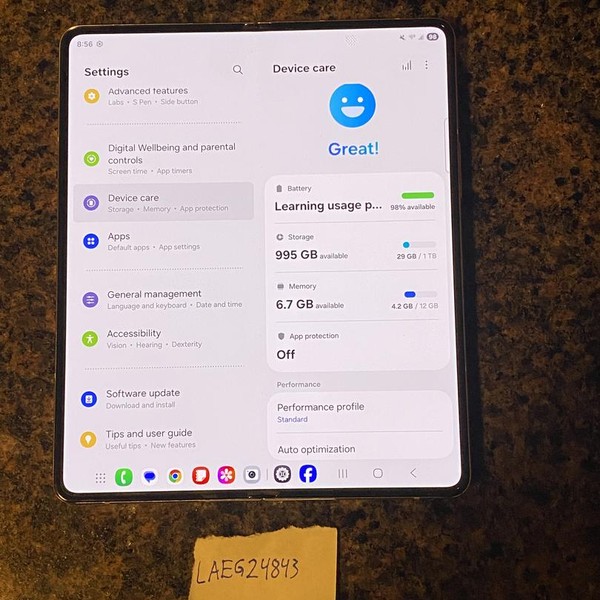 Samsung Galaxy Z Fold5 - Unlocked, 1 TB, Cream, 12 GB, SM-F946U1