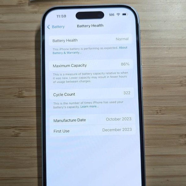 Apple iPhone 15 - Unlocked, 128 GB, Blue, A2846