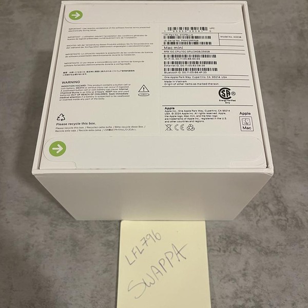 Mac Mini 2024 - 256 GB, 24 GB, Apple M4
