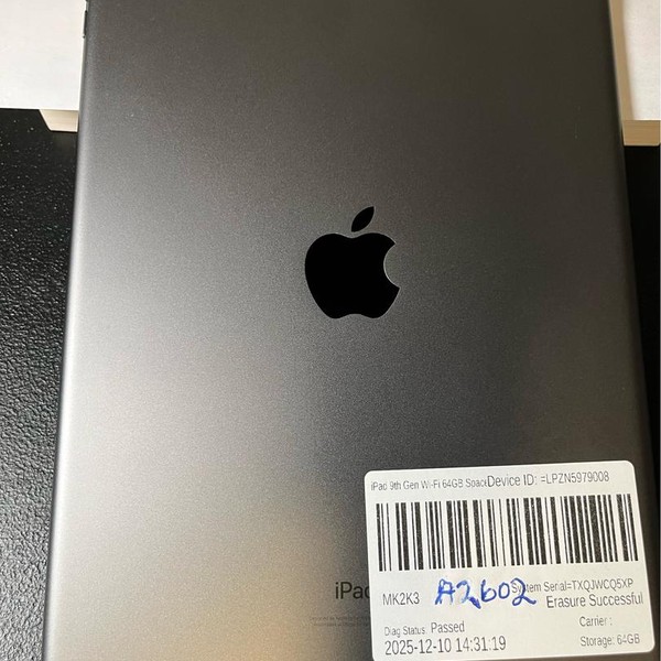 Apple iPad 9th Gen - Wi-Fi, 64 GB, Gray, A2602