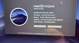 Good
													MacBook Pro 2018 (With Touch Bar) - 15" - I7, Gray, 512 GB, 32 GB, photo 3 of 7