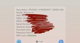 New
													Apple iPhone 14 - Unlocked, Midnight, 128 GB, A2649, photo 4 of 4