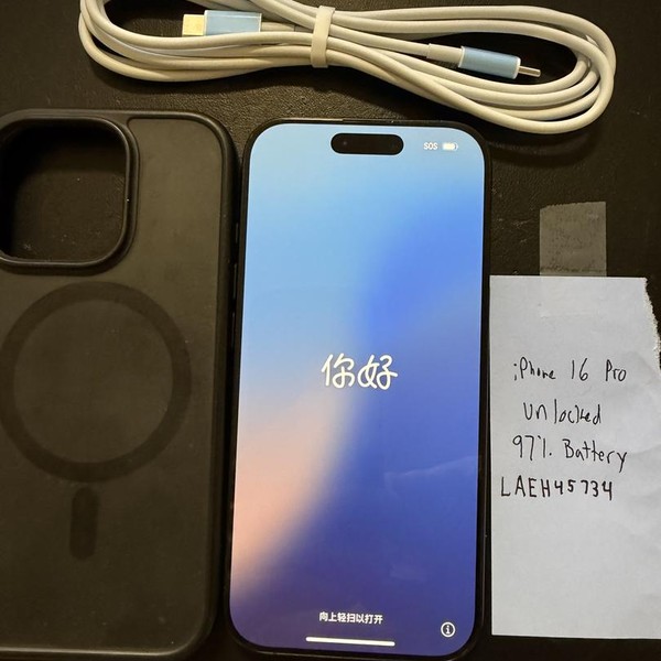 Apple iPhone 16 Pro - Unlocked, 128 GB, Black, A3083