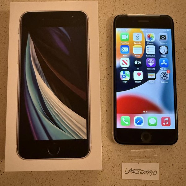 Apple iPhone SE 2nd Gen 2020 - TracFone, 64 GB, White, A2275