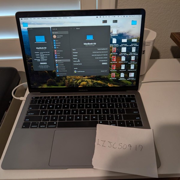 MacBook Air 2019 - 13 inch - 512 GB, Gray, 16 GB, Intel Core i5