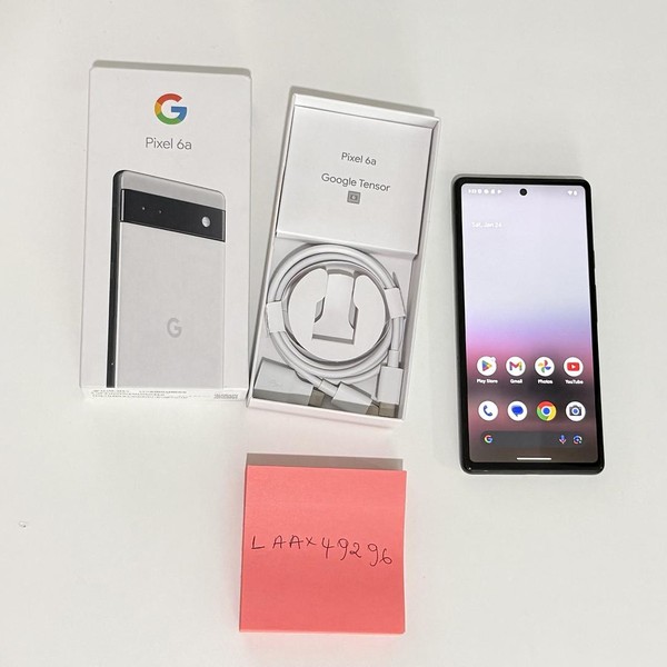 Google Pixel 6a - Unlocked, Chalk, 128 GB, 6 GB, GX7AS