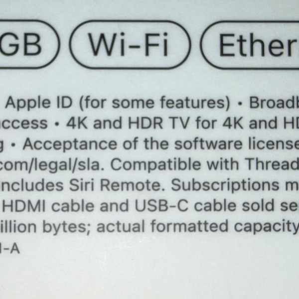 Apple TV 4k 3rd Gen (2022) - 128 GB, Wi-Fi + Plus Ethernet