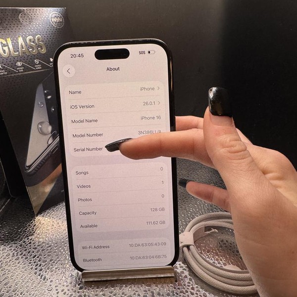 Apple iPhone 16 - TracFone, Black, 128 GB, A3081