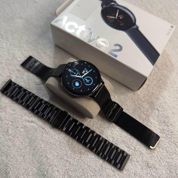Samsung Galaxy Watch Active2 44mm - Unlocked, Black, Stainless Steel