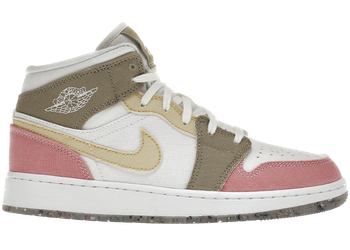 Jordan 1 Mid SE Pastel Vivid Green Grind (GS) for sale