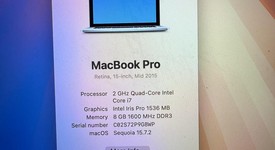 Good
													MacBook Pro 2015 (Retina) - 15" - Silver, 512 GB, 16 GB, photo 2 of 9