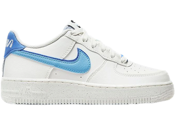 Nike Air Force 1 Low 82 Double Swoosh White Medium Blue (GS) for sale